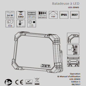 Projecteur-Baladeuse à LED - Mastock