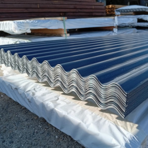 Tôles ondulées bleu-gris RAL 5008  - Mastock