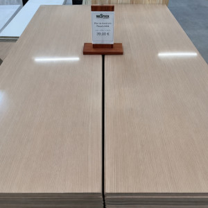 Plan de travail pin plaqué chêne - Mastock