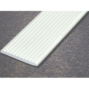 Plat PVC blanc cranté - Mastock