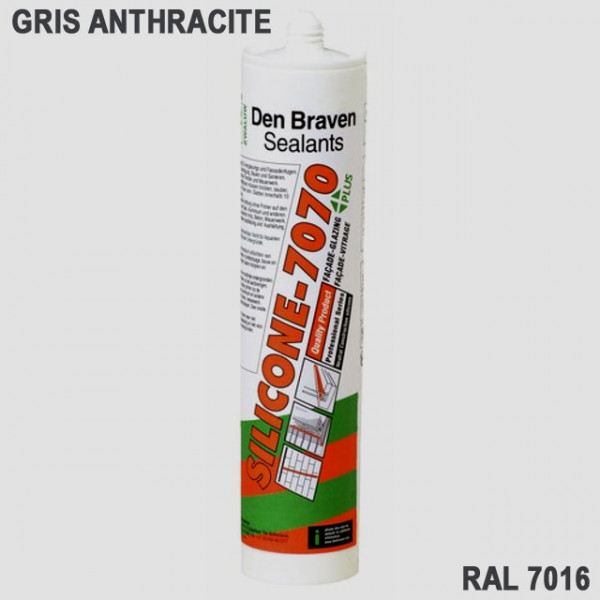 Silicone Gris Anthracite RAL 7016 310ML qualité Professionnelle - 100%  Volet Roulant