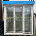 Porte-fenêtre PVC 2 ouvrants + 1 fixe - Crémone - Mastock Nivillac