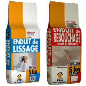 Enduit de lissage et enduit de rebouchage 5 Kg - Mastock